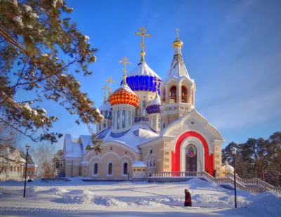 Обои снег, зима, пейзаж, церкви, купола на рабочий стол