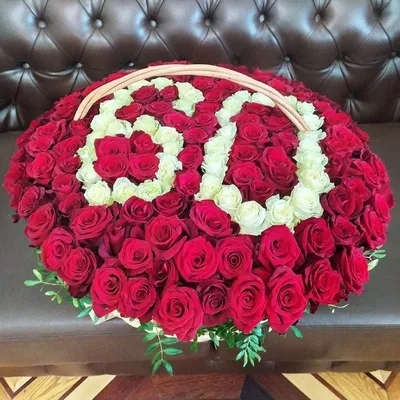 55 роз в корзине \"Прованс\" - Доставка свежих цветов в Красноярске