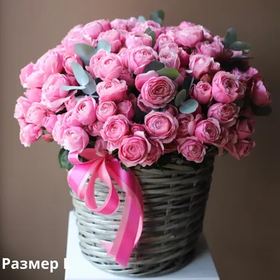 Купить Красные розы в корзине в Южно-Сахалинске по цене 17 990 ₽ с доставкой
