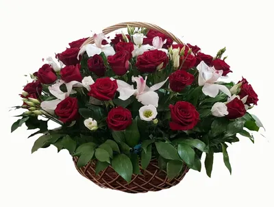 Букет цветов «Корзина роз для мамы» - закажи с бесплатной доставкой в  Надыме от 30 мин