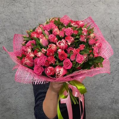 Artflower.kz | Букет из тюльпанов и роз \"Нежный сюрприз\" - Купить с  доставкой в Алматы по лучшей цене