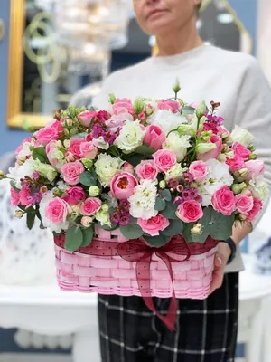 Букет цветов Тюльпаны и розы 💐 заказать в Москве с доставкой по цене 6 090  ₽ | Флористическое кафе VioletFlowers 🌷