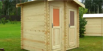 Уличный деревянный туалет для дачи - купить недорого в Москве и Московской  области