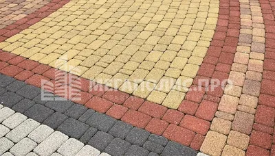 Тротуарная плитка Брусчатка \"Угол «Краковский»\" - Компания Аура производит  тротуарную плитку методом вибролитья.