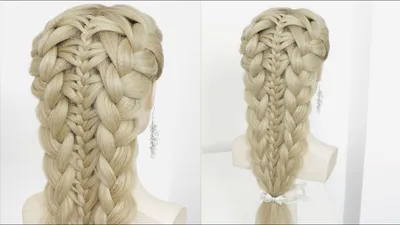 Легкая Летняя Прическа на длинные волосы | Низкий хвост с плетением  французской косы - YouTube