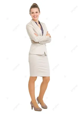 портрет улыбающейся деловой женщины в полный рост Фото Фон И картинка для  бесплатной загрузки - Pngtree