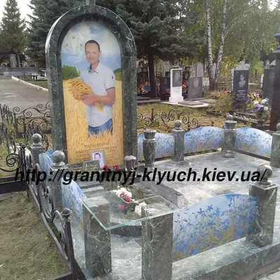 Фото в стекле на могилу, прямоугольное