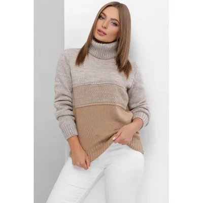 Купить Женский осенне-зимний однотонный вязаный свитер с круглым вырезом и  длинными рукавами, пуловер, свитер | Joom
