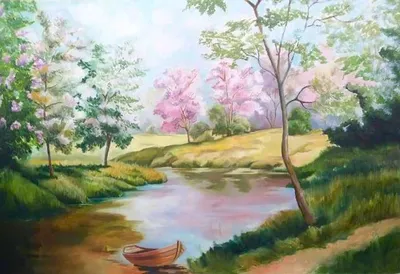 Картина Весенний пейзаж ᐉ Мельник Дана ᐉ онлайн-галерея Molbert.