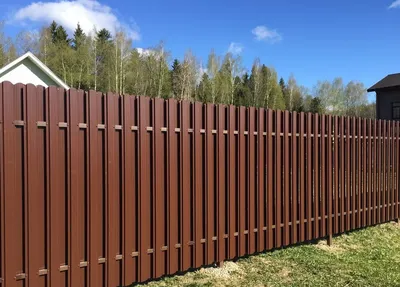 Выполненные проекты: Забор из евроштакетника в Ольшаниках