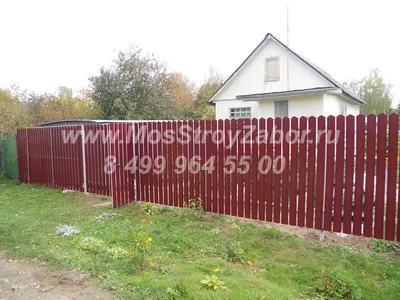 Забор из двухстороннего евроштакетника - купить по низкой цене в Москве -  Good Zabor