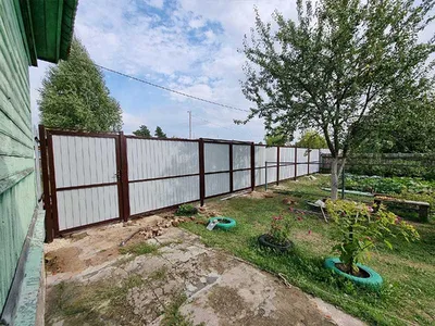 Забор из металлопрофиля, цена работ под ключ за 1 метр с установкой в  Москве - Good Zabor