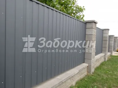 Забор из коричневого профнастила в Москве | Заборы из профлиста RAL 8017 -  цена с установкой под ключ