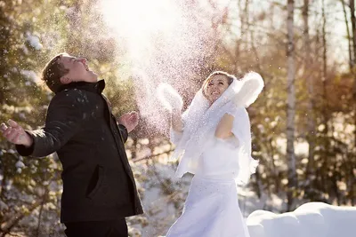 Фотосессия свадьбы зимой — идеи для зимнего свадебного фотосета