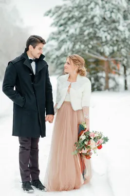 зимняя свадебная фотосессия, зимний образ невесты, свадебная фотосессия, невеста  зимой, образ невесты - The-wedding.ru