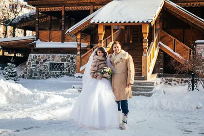 Свадьба зимой красивая - 74 фото