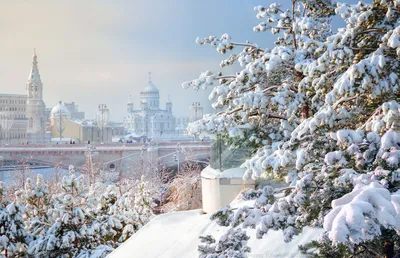 Снежные зимы в городе - красивые фото