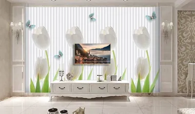 Фотообои Белые тюльпаны №dec_9581 - цена, фото, отзывы | АВС-Decor