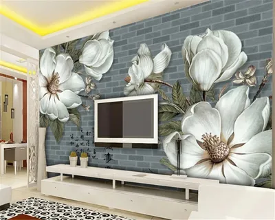Обои beibehang с уровнем, расписанные вручную цветы, HD фотообои 3d для зала,  обои для стен 3 d | AliExpress
