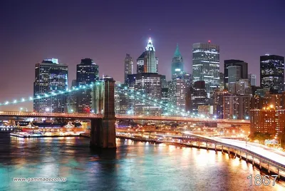 Фотообои Бруклинский мост, Нью-Йорк Nru57210 купить на заказ в  интернет-магазине