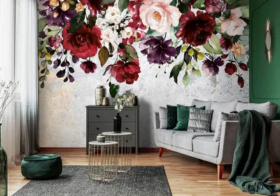 Фотообои Нежные цветы на дереве 13-297 - Бесшовные обои и фрески для вашего  интерьера