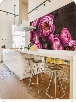 Фотообои / флизелиновые обои Розовые пионы 2,5 x 2,5 м - купить по выгодной  цене в интернет-магазине OZON (267491347)