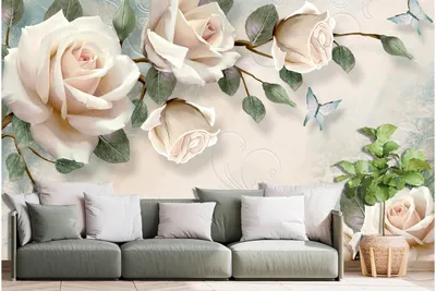 Фото обои 3д розы цветы 368x254 см Розовые бутоны (2168P8)+клей по цене  1200,00 грн