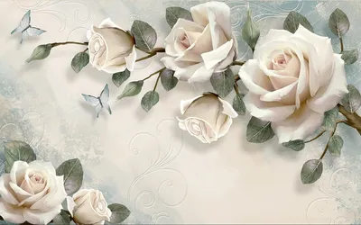 3Д фотообои: Фотообои De-Art Чайные розы 3Д М4-259