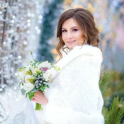 Зимняя фотосессия с животными от The One Wedding