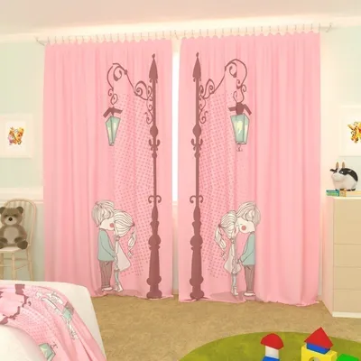 Шторы Детские с 3D принтом, декоративные предметы для дома, детская  комната, розовая пудра, звезда, единорог, модель 165 | AliExpress