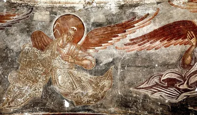 Fresco of beautiful angel Stock Photo by ©qwerty2013 55653799