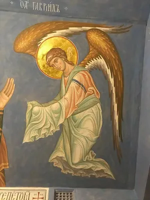 Ангелы Господни. Фрески церкви Спаса в Призрене, Косово и Метохия, Сербия.  Около 1348 года.