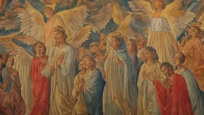 Старые христианские ангелы фрески с подарками Стоковое Изображение -  изображение насчитывающей прочность, христианка: 80477439