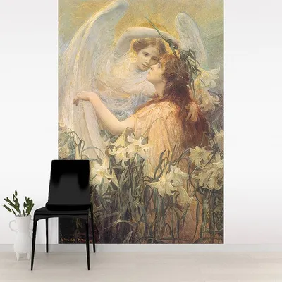 Съемные настенные фрески с изображением ангела | AliExpress