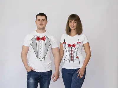 Парные футболки Свадьба 3 - Заказать печать на Moyamajka