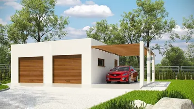 Pano гараж с плоской крышей две двери и серая стена в хантингтон бич Ca  Стоковое Изображение - изображение насчитывающей стена, пасмурно: 224179809