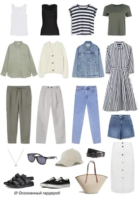 20 базовых вещей для летнего гардероба: мой список на лето 2023 |  Осознанный гардероб | Дзен