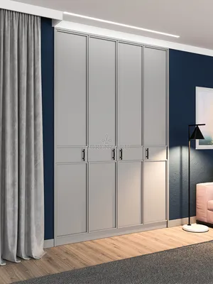 Встроенный шкаф-купе в гостиной, 4 двери снаружи — полноценная гардеробной  внутри!