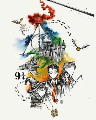 Раскраски Наклейки гарри поттер (38 шт.) - скачать или распечатать  бесплатно #24754
