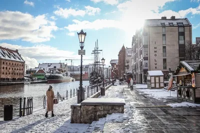 Гданьск, Польша, зимой. Старый город, набережная в рождественские  праздники. Что посмотреть в центре - YouTube