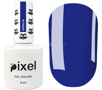 Гель-лак Pixel №058 (синий, эмаль), 8 мл купить в AmoreShop