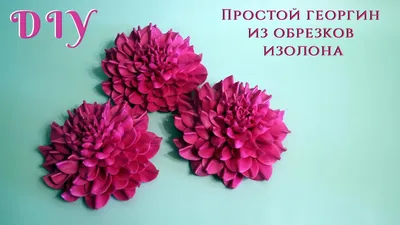 Георгин чик. Сделан на... - цветы из изолона и фоамирана | Facebook