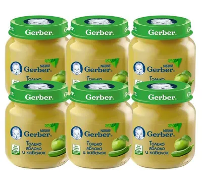 Пюре Gerber Только кабачки с 4 месяцев 80 г - купить с доставкой на дом в  СберМаркет