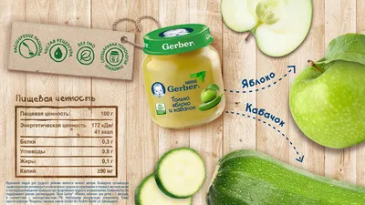 Пюре Gerber Брокколи и кабачок 130г - купить с доставкой в Vprok.ru  Перекрёсток по цене 123.00 руб.