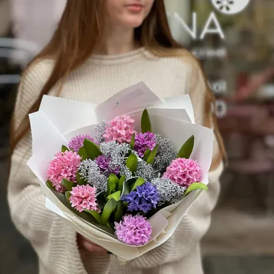 Букет цветов Розовые гиацинты, артикул: 333048955, с доставкой в город  Москва (внутри МКАД)