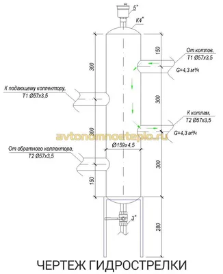 Гидрострелка для отопления – устройство, чертежи, сжемы