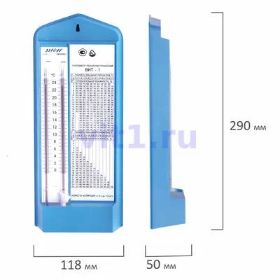 Гигрометр психрометрический ВИТ-2 (15-40°С) сертификат до июля 2023г.  купить в Алматы - Aquashop.kz