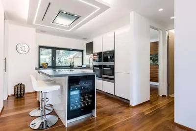 Потолок из гипсокартона на кухне: дизайн и возведение