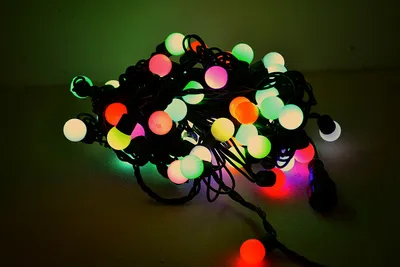 Светодиодная гирлянда \"Мультишарики\", 10 м, быстрая смена цветов, цвет RGB  - новогоднее освещение в интернет-магазине новогодних товаров №1