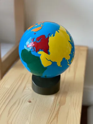 Монтессори География: урок 2: Глобус с континентами | Монтессори Дома | Дзен